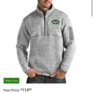 Brand New Antigua pullover with Jets logo